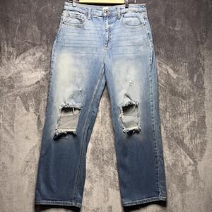 Sneak Peek Jeans Blue High Rise Distressed 30x27.5 Juniors 11
